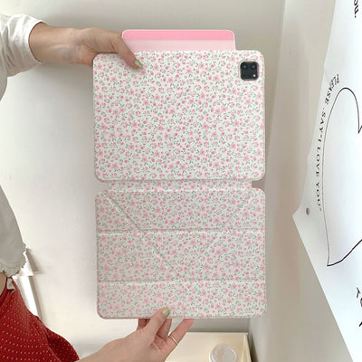 Funda Protectora para iPad Pro 13 con Diseño Floral y Ranura para Lápiz - Image 9