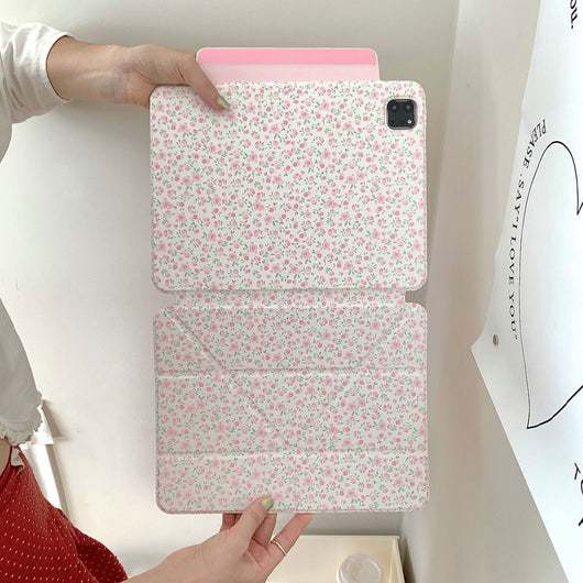 Funda Protectora para iPad Pro 13 con Diseño Floral y Ranura para Lápiz - Image 9