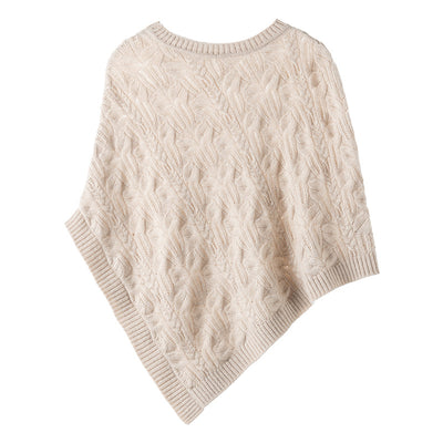 Capa Pullover de Cuello Redondo en Cachemira con Patrón Tridimensional Retorcido - Image 5