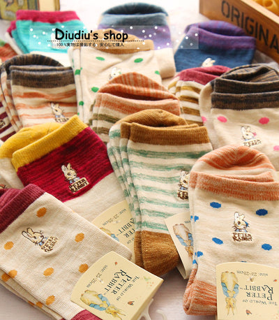 Calcetines de Algodón Puro para Mujer con Diseño Infantil - Image 7