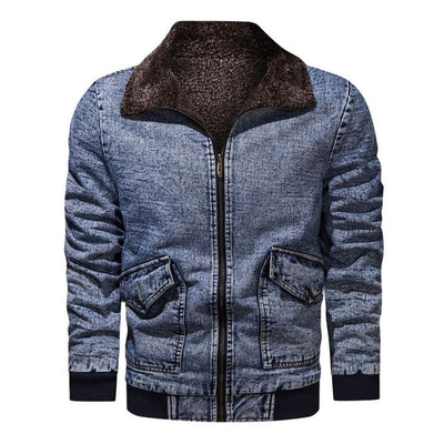 Chaqueta Denim Acolchada Oversize para Hombre Talla Grande - Image 11