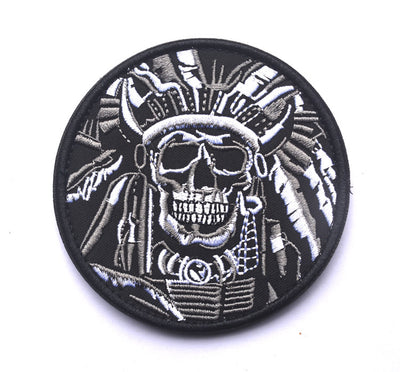 Parche Bordado Calavera Minimalista con Velcro - Image 7