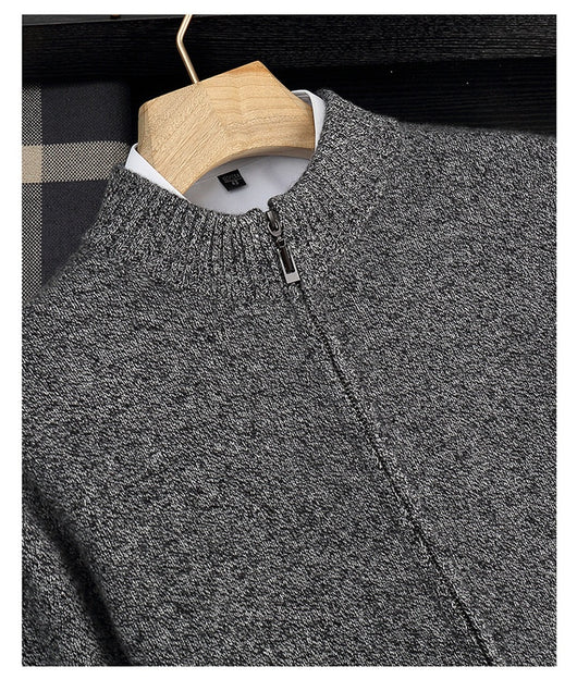 Abrigo de Cuello Alto en Cashmere para Hombre - Otoño e Invierno - Image 9
