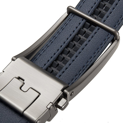 Cinturón Ejecutivo de Cuero Doble Capa con Hebilla Automática Resistente a Perforaciones - Image 12