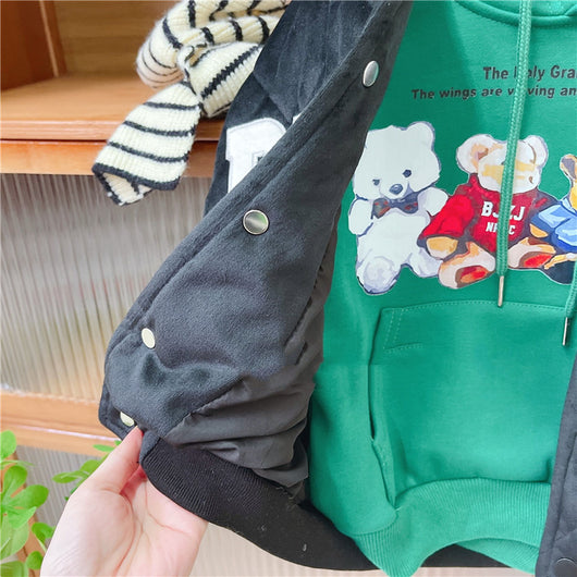 Uniforme de Béisbol Acolchado de Algodón Casual Infantil Coreano - Image 16