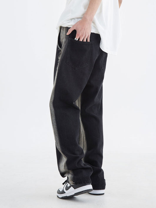 Jeans Retro Americano con Degradado Negro para Hombre - Image 9