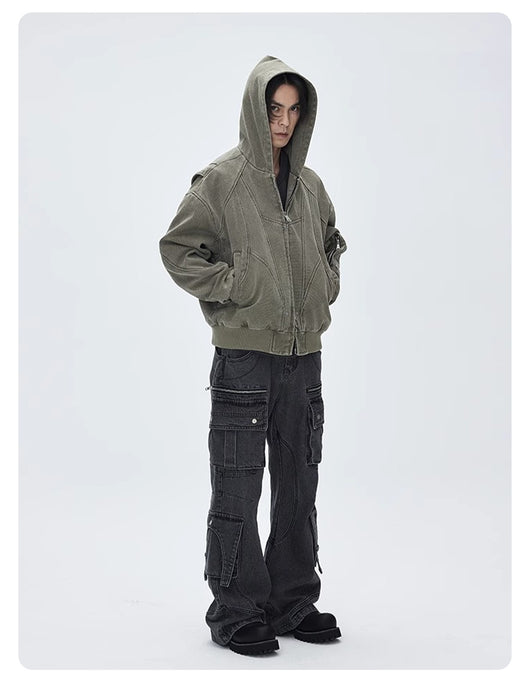 Chaqueta de Trabajo Pesada en Lona Lavada para Hombre - Image 14
