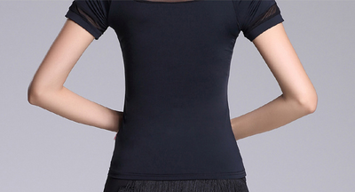 Top de Danza Latina para Mujer - Manga Corta Entrenamiento - Image 12