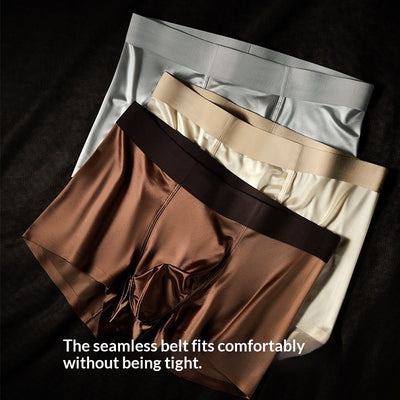 Calzoncillos Boxer Briefs de Seda de Hielo Satinada Antibacteriana para Hombre - Image 2