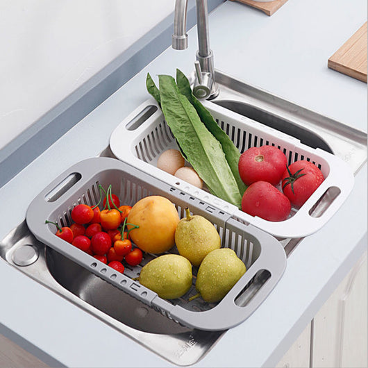 Escurridor Retráctil para Fregadero con Estante de Almacenamiento de Vegetales y Frutas - Image 8