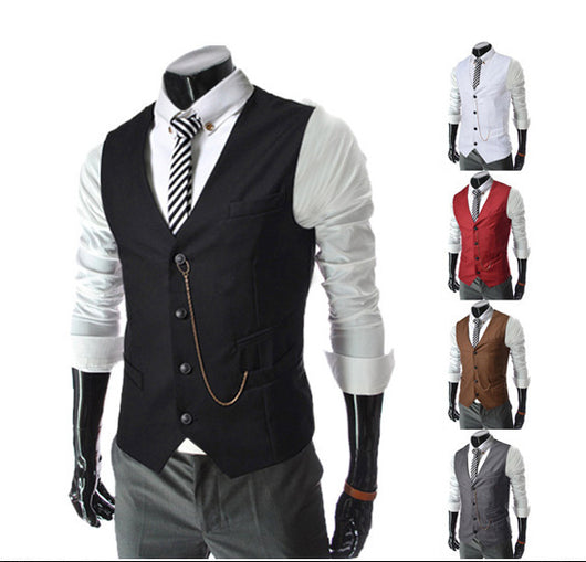 Chaleco Slim Ejecutivo para Hombre con Cadena Metálica - Image 9