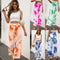 Pantalones Holgados con Estampado Tie Dye y Cinturón