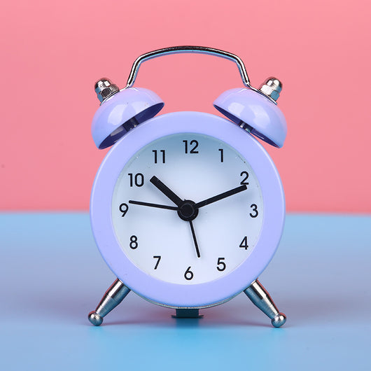 Reloj Despertador Mini de Metal con Diseño Cartoon