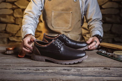 Zapatos Casuales de Cuero Estilo Británico Retro para Hombre - Image 27