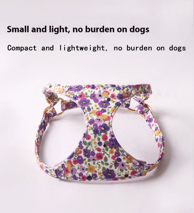 Arnés Floral para Mascotas con Correa de Paseo - Image 22