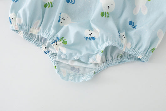 Vestido Enterizo Azul con Mangas Largas para Niñas - Image 9