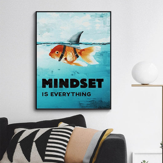 Cuadro Lienzo: La Actitud Determina Todo - Diseño Peces Dorados - Image 7