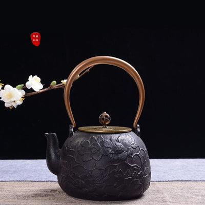Tetera de Hierro Fundido Artesanal Sin Recubrimiento para Té Kung Fu - Image 21