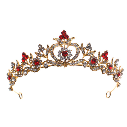 Corona de Novia Estilo Barroco con Perlas y Pedrería de Aleación - Image 12