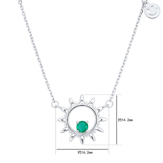 Collar Cadena Esmeralda Verde con Dije Redondo - Elegancia y Personalidad - Image 9