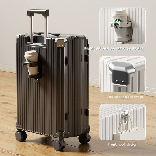 Maleta de Viaje Ejecutiva de Cuero Genuino con Candado de Seguridad - Image 7