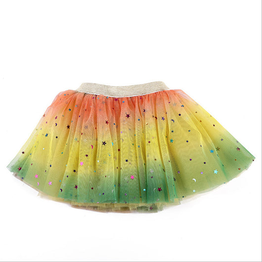 Falda Tutú Arcoíris con Estrellas de Cinco Puntas para Niñas - Image 10