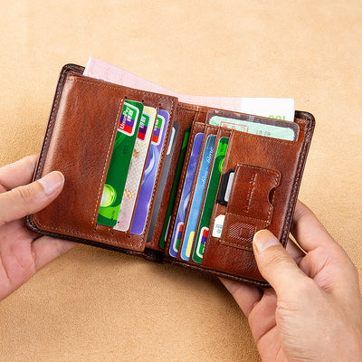 Billetera Delgada de Cuero para Hombre - Cartera Minimalista Ultradelgada - Image 9