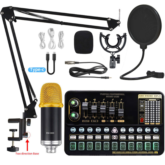 Kit de Tarjeta de Sonido para Transmisión en Vivo con Micrófono Condensador - Image 9