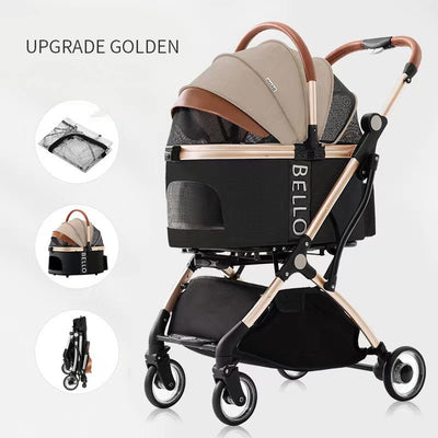 Carrito Plegable para Pasear Perros - Cochecito Teddy de 4 Ruedas Universal - Image 4