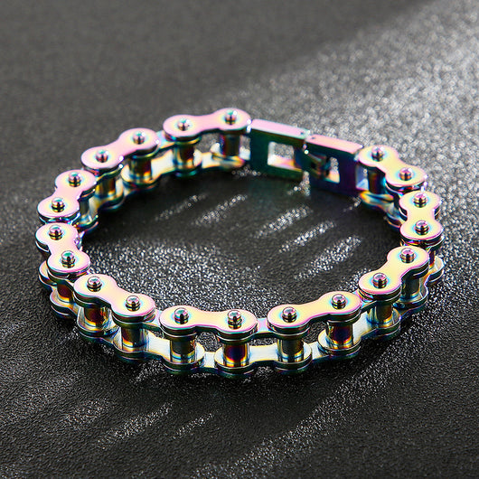 Pulsera de Cadena en Acero Titanio Inoxidable para Ciclistas - Image 6