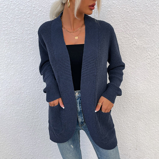 Suéter Tejido para Mujer con Bolsillos Curvos y Dobladillo Elegante - Image 17