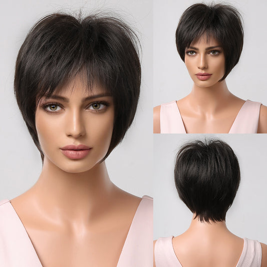 Peluca Corta Natural para Mujer - Cabello Completo Estilo Moderno - Image 2