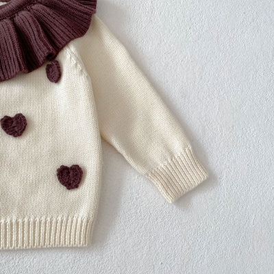 Cardigan Infantil con Corazones Tejidos - Manga Larga - Image 12