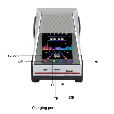 Parlante Portátil Bluetooth WS-580 con Pantalla Digital, Sonido HD y Radio FM - Image 34