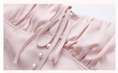 Blusa Francesa Elegante con Cuello Cuadrado y Cintura Ajustada - Image 10