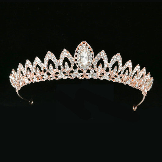 Diadema de Novia con Cristales Ojo de Caballo - Joyería Nupcial Europea y Americana - Image 21