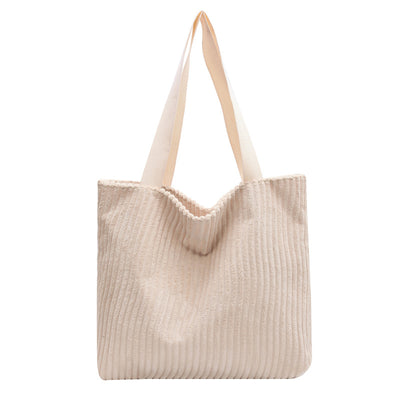Bolsa de Compras Estilo Universitario Pana Gris de Gran Capacidad - Image 7