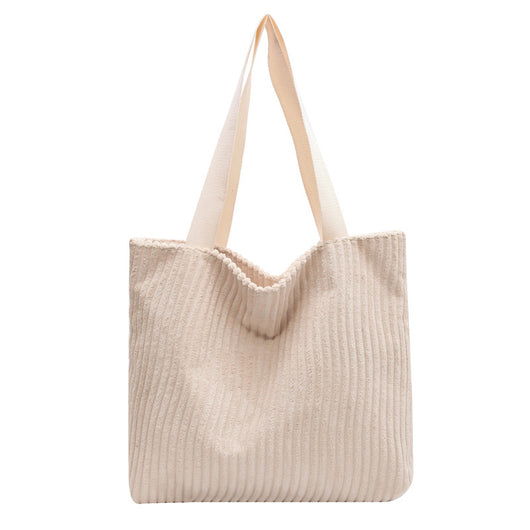 Bolsa de Compras Estilo Universitario Pana Gris de Gran Capacidad - Image 7