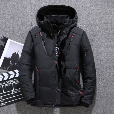 Chaqueta de Invierno para Hombre con Capucha, Plumón de Pato y Múltiples Bolsillos - Image 4