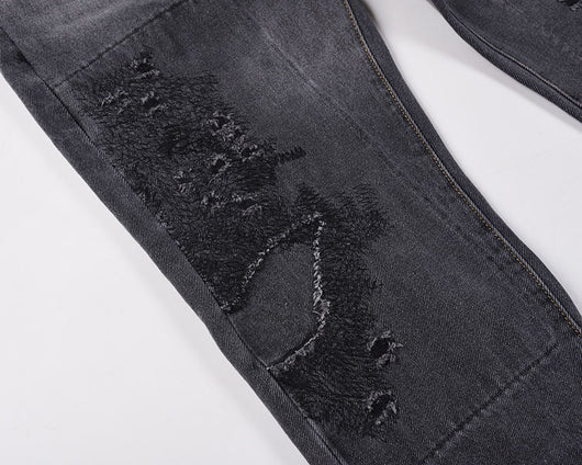 Jeans Lavados con Costuras de Tinta Splash - Diseño Trendy - Image 4