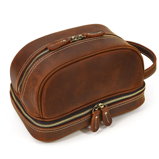 Bolso de Cuero Crazy Horse Gran Capacidad - Cartera de Mano Premium - Image 16