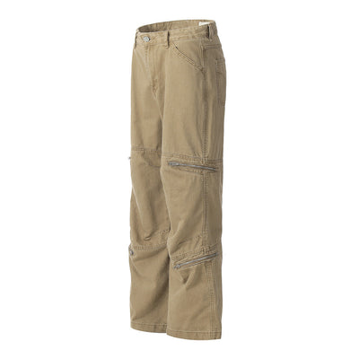 Pantalones Cargo Hombre Bolsillos Amplios Corte Recto con Cierre - Image 13