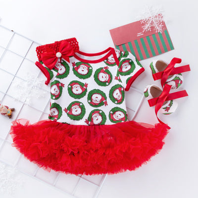 Vestido Navideño Infantil de Malla con Diseño Cartoon - Image 20