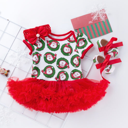 Vestido Navideño Infantil de Malla con Diseño Cartoon - Image 20