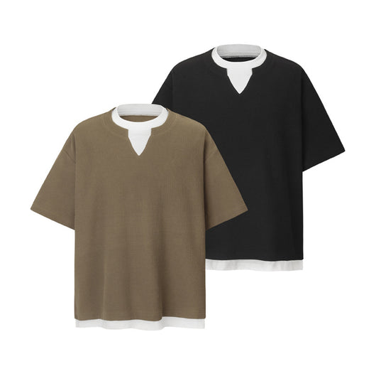 Playera Retro de Contraste a Cuadros para Hombre - Image 7