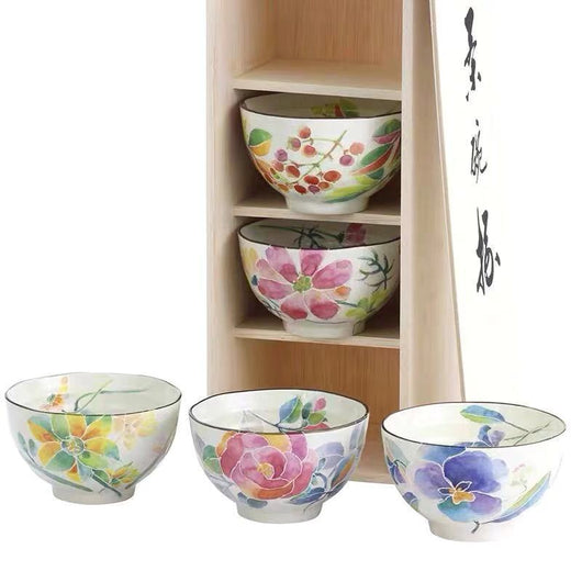 Tazón de Cerámica Artesanal Mino-yaki Multicolor para Arroz y Sopa - Image 40