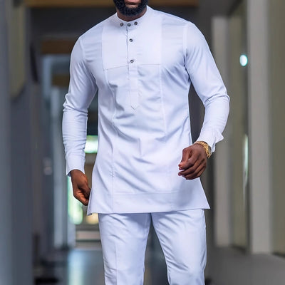 Camisa Étnica Africana para Hombre - Manga Larga Primavera Otoño - Image 8