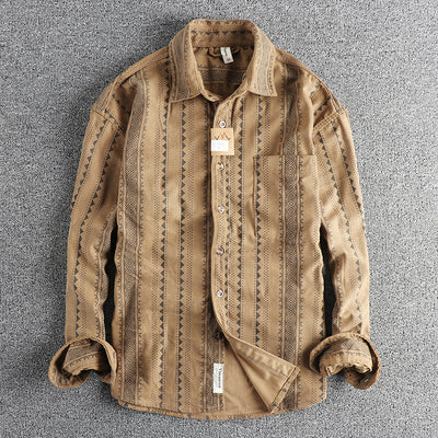 Camisa Casual Hombre Estilo Navajo Retro Americano - Image 2