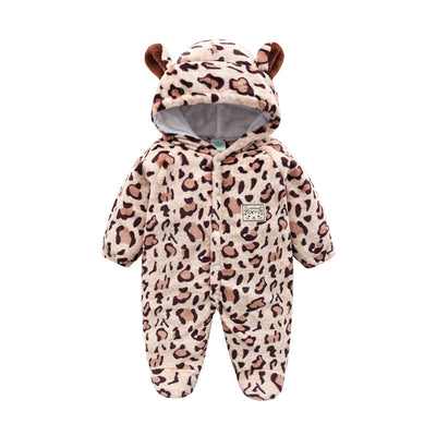 Pijama Tipo Mameluco de Franela con Capucha para Bebé - Unisex 0-1 Año - Image 5