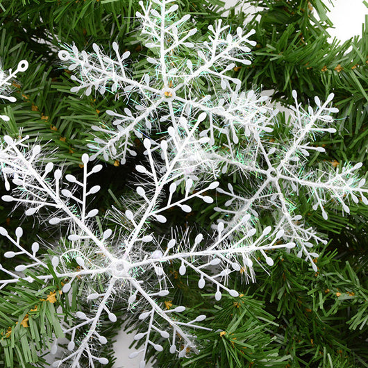 Copos de Nieve Decorativos de Plástico Cepillado para Navidad - Image 3